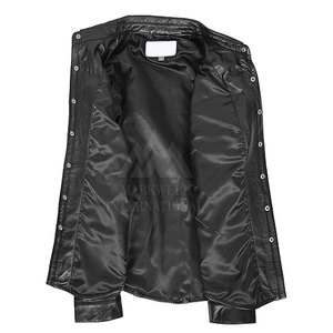 Chemise en cuir pour homme, design de logo personnalisé, taille personnalisée, respirante, style unique, vente en ligne. - Product Image 6