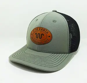 High Quality Richardson 112 Trucker Hats With Leather Patch Mesh Gorras Sport Caps Blank Custom For Branded Name Headwear