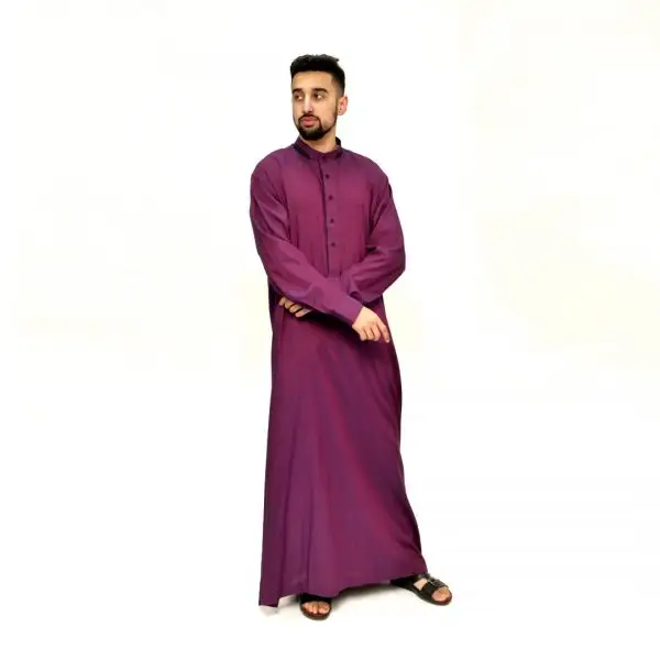 Fabrieksprijs 100% Katoen Heren Casual Pakistaanse Moslim Jubbah Heren Thobe Daffah