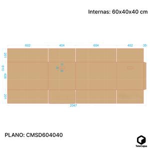 Caja de Cartón Resistente 60x40x40 cm con Asas Dobles, Organizador de Ropa y Abrigos para Mudanza o Envío, Diseño Funcional - Product Image 6