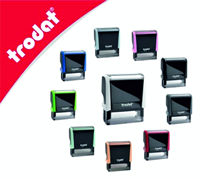 Haute qualité Trodat 4911 différentes couleurs tampon à encre auto-encreur 38x14mm petits timbres en plastique pour bureau ODM
