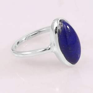 Bague classique en argent sterling 925 Lapis Lazuli Marquise Cut Gemstone pour mariages anniversaires fêtes idée cadeau parfaite - Product Image 2