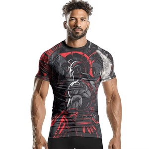 เสื้อรัดกล้ามเนื้อแขนสั้นสำหรับผู้ชาย ประสิทธิภาพสูง ระบายอากาศได้ดี เป็นมิตรกับสิ่งแวดล้อม แห้งเร็ว เหมาะสำหรับการออกกำลังกายหนัก แบบสั่งทำพิเศษ - Product Image 1