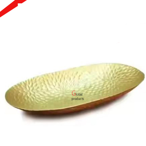 Plateau de service en métal fini argenté à haute vente avec motif de fleurs pour ustensiles de cuisine - Product Image 2
