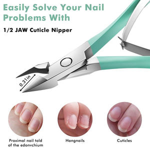 Cortaúñas Curvo de Acero Inoxidable con Diseño Ergonómico para el Cuidado de las Cutículas en Salón y en Casa - Product Image 5