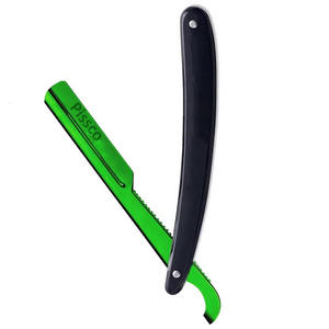 Navaja de afeitar plegable personalizada de acero inoxidable, navaja de barbero para cortar el cabello, con cuchilla intercambiable, fabricada por Pissco Pakistán - Product Image 6