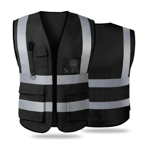 Gilet de sécurité réfléchissant en gros tissu à mailles haute visibilité logo personnalisé multicolore vêtements de travail pour le personnel de la construction et de la circulation - Product Image 3