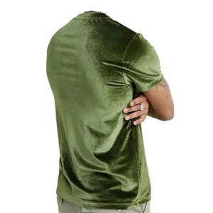 Camisetas de algodón 100% hechas a medida para hombre, camisetas con estampado cómodo e informal con diseño de hombros caídos de terciopelo suave - Product Image 4