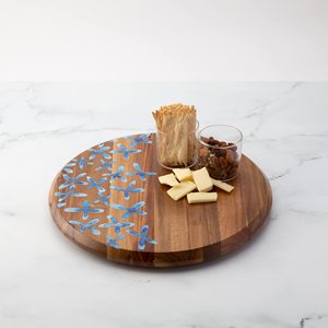 ถาดเสิร์ฟไม้แบบหมุนยังไม่เสร็จหรูหราถาดเสิร์ฟขี้เกียจซูซานสำหรับบ้านอุปกรณ์เครื่องครัวสำหรับขาย - Product Image 5