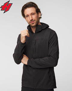 Chaqueta para correr Softshell fina con logotipo personalizado para hombre 2024 con capucha impermeable con cremallera rompevientos formal para deportes al aire libre - Product Image 2