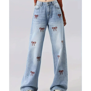 Pantalon en jean pour femme, vente chaude, pantalon en jean pour femme de haute qualité, jean skinny à fleurs brodées, jean brodé pour femme - Product Image 6