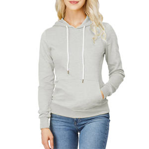 Casual Oversized Long Sleeve Pullover Hoodie Knitted Blank Sweatshirt Autumn Custom Embroidery Logo Hoodies for Woman - Product Image 1