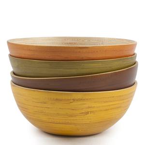 Top quality handcrafted coiled spun <b>bamboo</b> <b>bowl</b> set natural lacquer coil <b>bowls</b> for dining room kitchen decor - Product Image 3