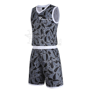 Uniforme de baloncesto de poliéster 100% ligero y cómodo para hombre, conjunto de ropa de verano transpirable de secado rápido, MOQ bajo para adultos - Product Image 1