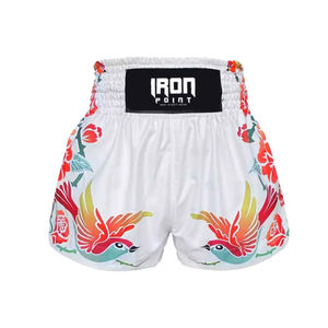 Vente en gros de shorts de boxe à la mode avec motif de planche respirante avec logo personnalisé vêtements d'entraînement Muay Thai et MMA - Product Image 1
