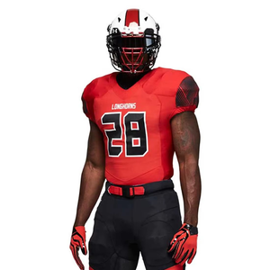 Camiseta de fútbol americano cosida personalizada hecha en Pakistán para entrenamiento deportivo de equipo y ropa de rendimiento del día del juego - Product Image 6