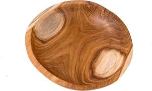 Tazón para Servir de Madera Ecológico Hecho a Mano con Acabado Rústico Natural Marrón, Apto para Lavavajillas y No Tóxico para Decoración del Hogar y Fiestas - Product Image 5