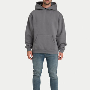 เสื้อฮู้ดโอเวอร์ไซส์สำหรับผู้ชายดีไซน์ใหม่ล่าสุดมีโลโก้/สีที่กำหนดเอง - Product Image 3