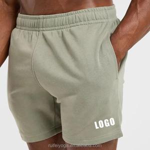 กางเกงขาสั้นออกกำลังกายผ้าฟลีซสำหรับผู้ชาย ผลิตตามแบบ OEM พร้อมโลโก้สั่งทำ ผ้าฝรั่งเศสเทอร์รี่ 100% ผ้าฝ้าย สำหรับวิ่งและเล่นกีฬา - Product Image 4
