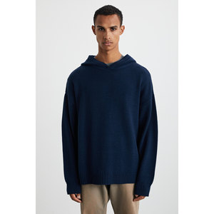 เสื้อสเวตเตอร์โอเวอร์ไซส์ GRIMELANGE Gondor สำหรับผู้ชาย รุ่น Temiz Yuzeyli Kapsonlu Orta Kalinlikta Knitwear - Product Image 3