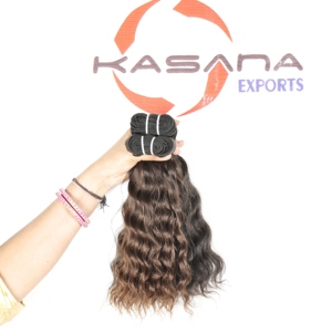 Faisceau non traité tissage à ondulations profondes fabricants Vente en gros cuticule aligné vendeurs Indien 100% Extensions de cheveux humains naturels - Product Image 4