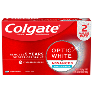 Colgate Optic White Advanced Sparkling White Toothpaste , Mint, 2 Pack, 3.2 OZ - Product Image 2