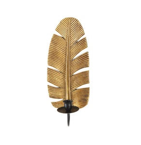 Soporte de iluminación de velas de Metal en forma de hoja de alta calidad para decoración de iluminación de hogar y restaurantes en precio al por mayor - Product Image 1