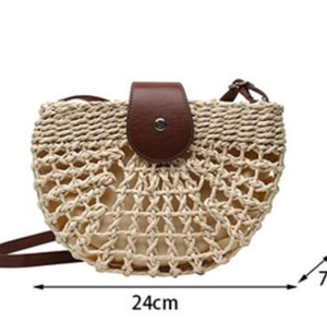 Bolsos de Mano de Paja Hechos a Mano, Estilo Boho Artístico y Simple, Bolsos de Playa de Macramé Vintage, Directamente del Proveedor Indio - Product Image 1