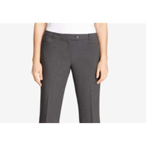 Pantaloni Calvin Klein da donna a gamba dritta con motivo a quadri moderni, antipiega, traspiranti, casual, con elastico in vita, grigio, taglia 2 - Product Image 2