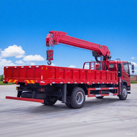 La grue à bras télescopique de transport de levage montée sur camion Haoman 8 tonnes de la Chine prix réduit hydraulique Kato