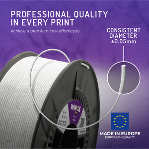 Filamento para Impresora 3D WINKLE Marble PLA HD Texturizado de 1.75mm y 1kg, Calidad Europea ES, Biodegradable, Fácil de Imprimir, Alta Precisión 190-230 - Product Image 3