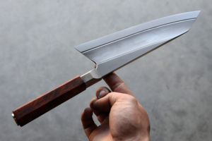 Professional Damasucs Steel Chef <b>Knife</b> Hand Forged with Other Handle OEM Customizable Clip Point Serrated Edge Premium Quality - Product Image 2