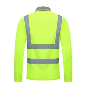 Chemises polo haute visibilité sur mesure en gros, nouveau design, grande taille, avec bande réfléchissante, manches courtes, chemises à séchage rapide pour le travail - Product Image 3