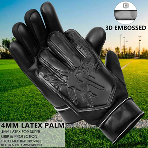 Gants de gardien de but de football pour adultes et enfants, respirants, en latex, avec protection des doigts, imperméables, bracelet réglable, pour l'extérieur - Product Image 2