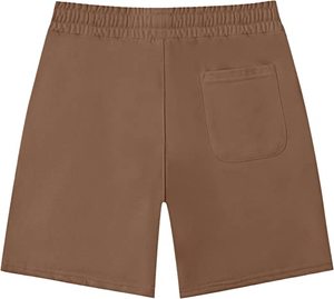 Pantalones cortos de malla de 5 pulgadas por encima de la rodilla para hombre con logotipo bordado por sublimación 100% algodón patrón sólido logotipo personalizado pantalones cortos de sudor - Product Image 2