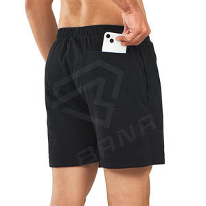 Pantalones Cortos Deportivos Personalizados con Logotipo para Hombre, 100% Algodón, Diseño Sólido, Ropa Deportiva Informal para Correr, Resistente al Viento - Product Image 4