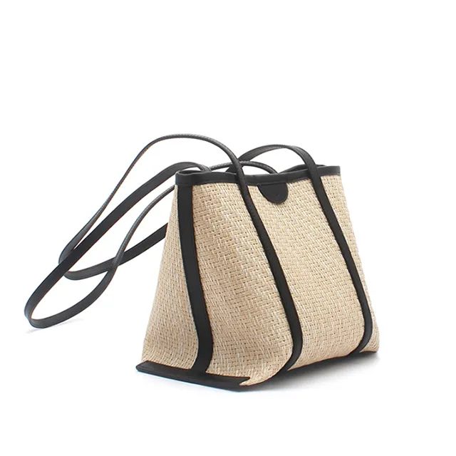 Tuo Rattan Small Black White Bag Women Fashion Shoulder Bags Street Convenient Comfortable Stylish Trendy High Quality Hand Bags