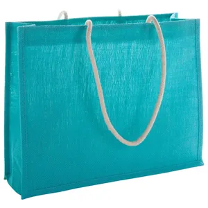 Sac de plage en jute écologique Zylta, sacs fourre-tout promotionnels pour gadgets - Product Image 1