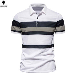 Polo en coton et en polyester pour homme avec logo personnalisé brodé motif golf solide uniforme d'entreprise vêtements de sport personnalisables - Product Image 3