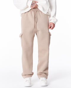 OEM 2024 pantalones de Jogger de algodón pesado de alta calidad para hombre tendencia de bolsillo lateral Premium básico oferta al por mayor con impresión personalizada - Product Image 1