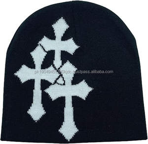Y2K <b>Beanie</b> Knitted Winter <b>Hats</b> for Men <b>Women</b> Letter Printing Skull Cap with Dot Bow Camouflage Patterns for Beach Business Wear - Product Image 4