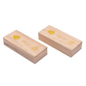 Petites caisses <span class=keywords><strong>de</strong></span> rangement en bois, lot <span class=keywords><strong>de</strong></span> 3, boîtes cadeaux en bois brut avec couvercle coulissant pour bougies et autocollants - Product Image 4