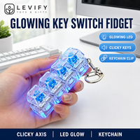Interrupteur de clavier mécanique, jouet anti-stress, porte-clés à axe lumineux, lumière LED pour apaiser les mains, gadget de bureau, jeu apaisant, cool