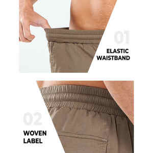 Pantalones cortos Cargo informales de algodón 100% de color sólido con logotipo personalizado para hombre, transpirables, de secado rápido, con cintura elástica y varios bolsillos, gran oferta - Product Image 5