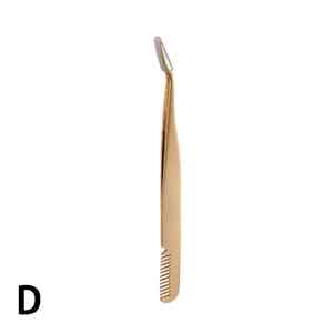 Meilleure vente pince à cils professionnelle 2-en-1 peigne pointe pointue meilleur prix avec 2 ans de garantie pour l'extension des cils - Product Image 4