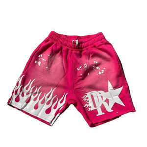 OEM&ODM Heavy Weight <b>Men's</b> Cotton <b>Shorts</b> Raw Hem Acid Wash Plain Fleece Streetwear <b>Shorts</b> Sports Drawstring Cargo <b>Short</b> for <b>Men</b> - Product Image 2