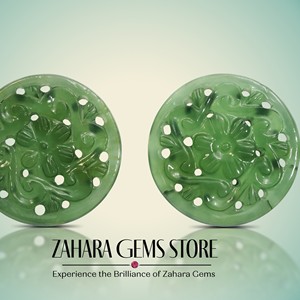 Hermoso par de piedras preciosas naturales verdes talladas en serpentina Mughal, 100 Uds., producto suelto a granel, cambio de Color para múltiples usos de joyería - Product Image 2