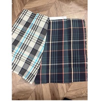 Vente en gros 100% lin polyester popeline tissu uni blanc imprimé chemises robes pour filles fil doux teint maison Slub sergé garçons