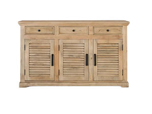 Aparador de Madera Maciza Estilo Industrial Retro Vintage para Sala de Estar, Mueble Buffet de Madera de Mango para Comedor - Product Image 3