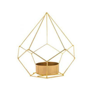 Portavelas Votivo de Metal Plateado con Forma Geométrica, Moderno y Lujoso, Nuevo Diseño, Decoración del Hogar, Boda, Portavelas de Cristal para Velas de Té - Product Image 1